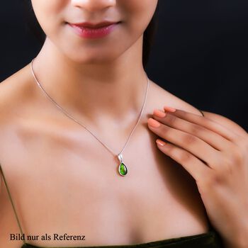 Ammolit-Anh&auml;nger mit Kette, 925 Silber platiniert, ca. 2.27 ct