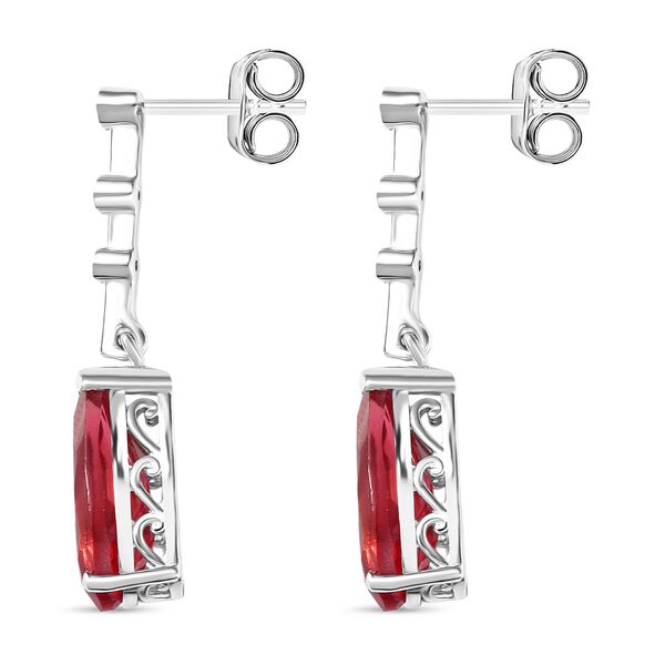 D'Joy Labor Padparadscha Saphir und Zirkon Ohrringe - 7,10 ct. image number 4