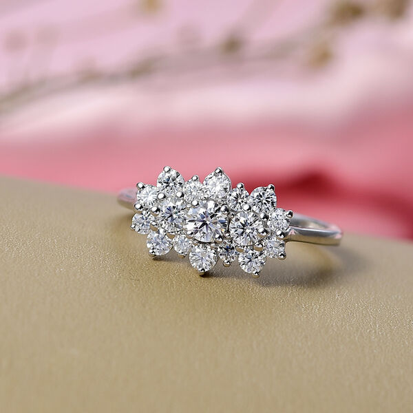 D'Joy Moissanit Ring, 925 Silber rhodiniert - 0,88 ct. image number 1