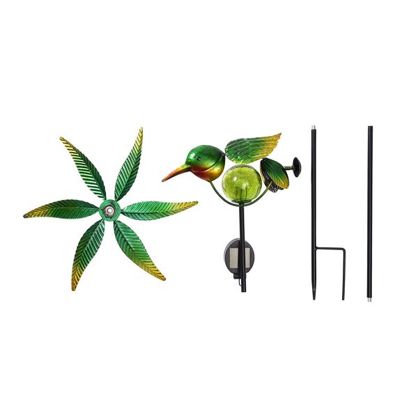 Solarbetriebener Windspinner: Grüner Vogel image number 9