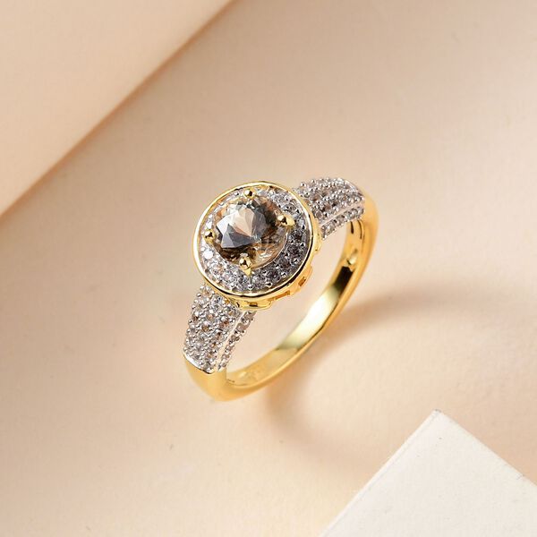 AAA Turkizit und wei&szlig;er Zirkon-Ring - 1,77 ct. image number 2