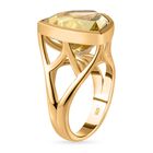 AAA Ouro Verde-Quarz Ring, 925 Silber vergoldet, (Größe 19.00), ca. 11.39 ct image number 4