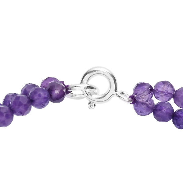 Afrikanisches Amethyst Perlen-Armband, 19 cm, 925 Silber, 26,74 ct. image number 4