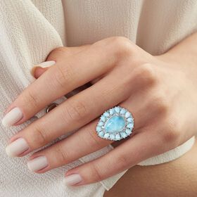 D’Joy AA Larimar und Apatit Ring - 21,89 ct.