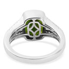 Natürlicher Chromdiopsid und Zirkon Ring 925 Silber platiniert  ca. 2,75 ct image number 4