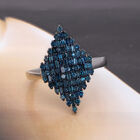Blauer Diamant Ring 925 Silber platiniert  ca. 1,00 ct image number 1