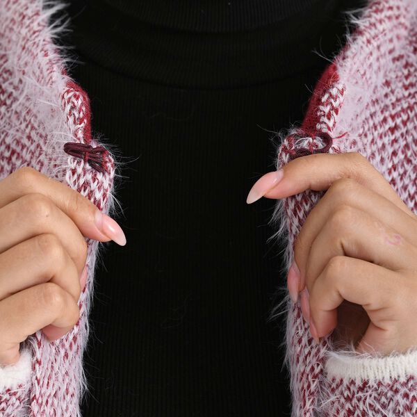 Kuschelweicher, langer &Uuml;bergangs-Cardigan mit 2 Taschen, gestrickt, Rot image number 6