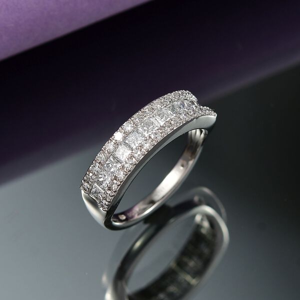 LUXURIANT SGL zertifizierter VS-GH Labor Diamant Ring in 950 Platin - 1 ct. image number 2
