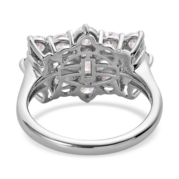Moissanit Ring, 925 Silber platiniert, ca. 2.16 ct image number 6