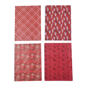 40er-Set Geschenkpapiere, Weihnachtsmotiv, Größe 51x74 cm, Mehrfarbig 