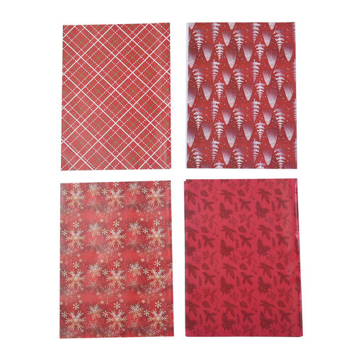 40er-Set Geschenkpapiere, Weihnachtsmotiv, Größe 51x74 cm, Mehrfarbig  image number 0