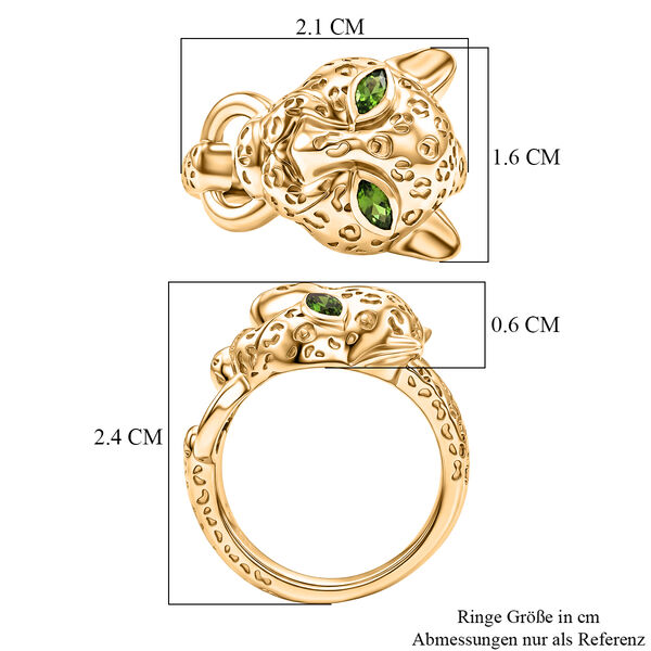 EVER TRUE Nat&uuml;rlicher Chromdiopsid Ring Nickelfreies Messing (Gr&ouml;&szlig;e 17.00) ca. 0,19 ct image number 6