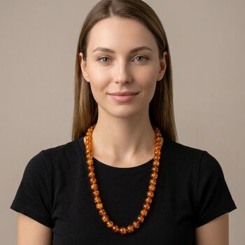 Synthetischer Bernstein Kette 61 cm