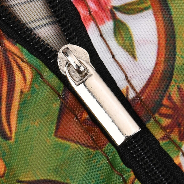 Faltbare Einkaufstasche, Rei&szlig;verschlussfach, 50x70cm, Dunkelgr&uuml;n Rosa M&auml;dchenmotiv image number 7