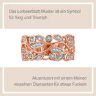 ALLORO rosévergoldeter Silberring mit Diamantakzenten image number 4