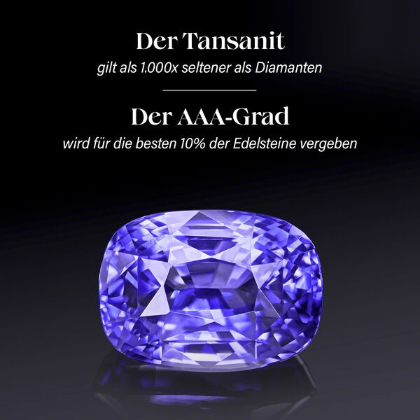 AAA Tansanit Ring, 375 Gold, (Größe 19.00) ca. 2.94 ct image number 4