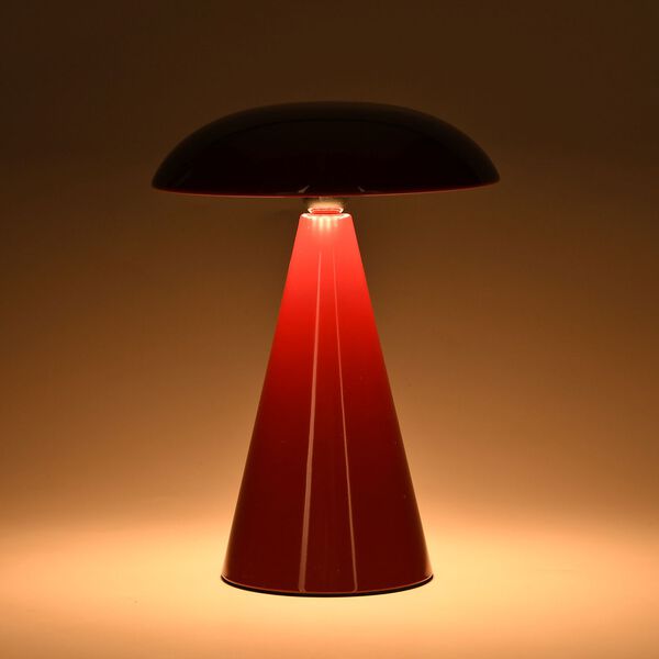 LIVMORE 2-in-1 Magnetische, wiederaufladbare LED-Tisch- und Wandleuchte, 15,5x15,5x21cm, Rot image number 2