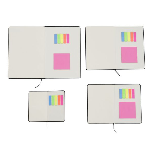 Notizbuch-Set mit Gummibandverschluss Kunstleder und Papier verschiedene Größen image number 15