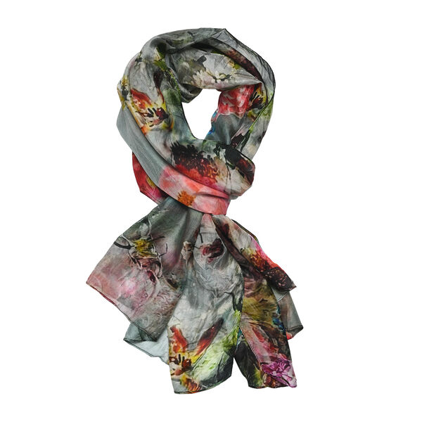 2er Set Luxus 100% Seidenschal und Aventurin Chakra-Armband image number 7