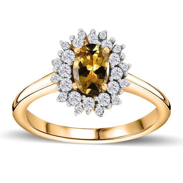 AA Natürliches goldenes Tansanit und Zirkon Schmuckset - 1,67 ct. image number 5