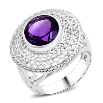 Royal Bali Kollektion - Afrikanischer Amethyst Ring - 6,18 ct.