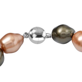 Mehrfarbiges Muschelkernperlen Armband, 20cm