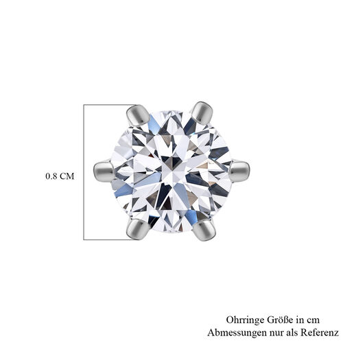 RHAPSODY IGI zertifizierte SI-GH Labor Diamant Ohrringe in 950 Platin - 1,50 ct. image number 5