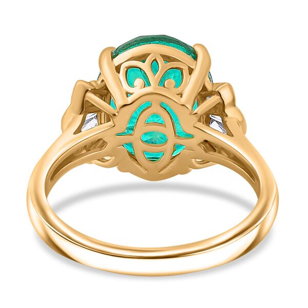 Smaragd Triplett Quarz und Zirkon Ring - 5,74 ct. image number 6