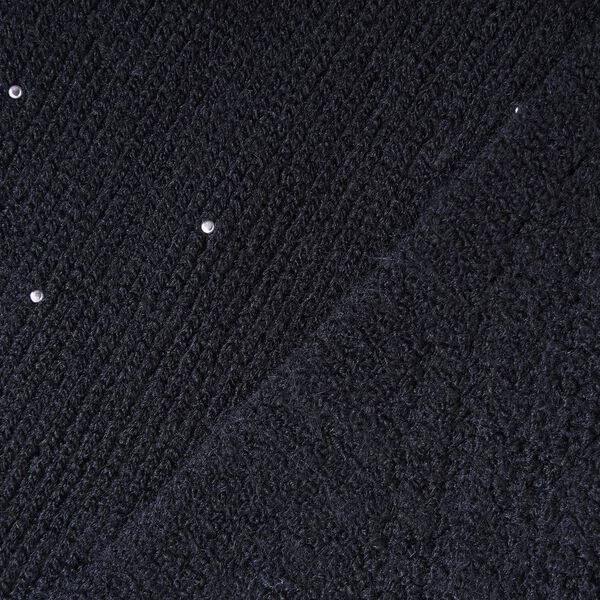 Strickschal mit Quasten und Perlen, Schwarz image number 1