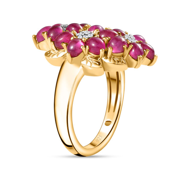 AA Afrikanischer Rubin und Zirkon-Ring - 4,45 ct. image number 5