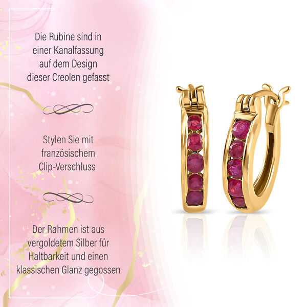 Infinity afrikanische Rubin-Creolen image number 7