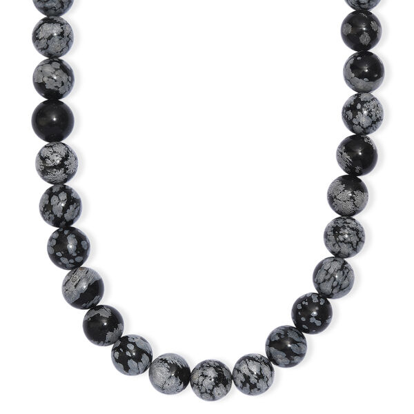 EverTrue Schneeflocken Glasachat 50+2,5cm Halskette - 305 ct.