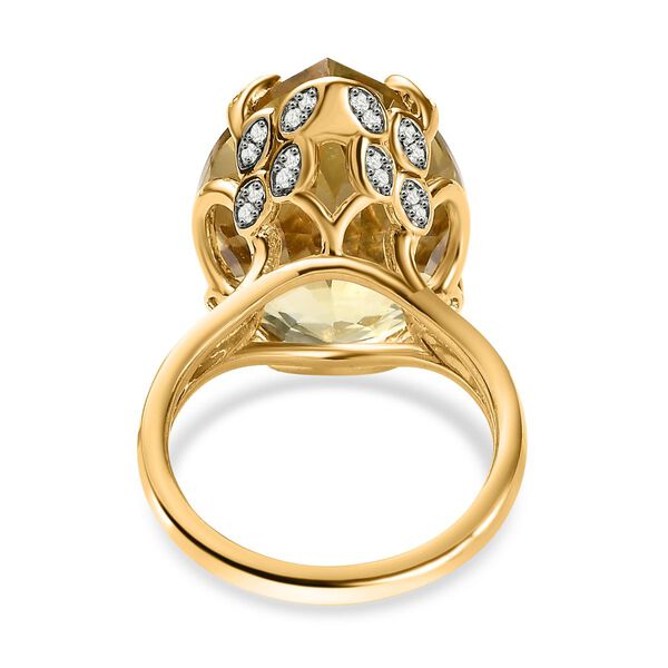 Ouro Verde Quarz und Zirkon Cocktail Ring - 18,64 ct. image number 6