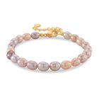 Mehrfarbige Süßwasser Perle Armband ca. Flexibles cm Standard gelb vergoldet 25.00 ct