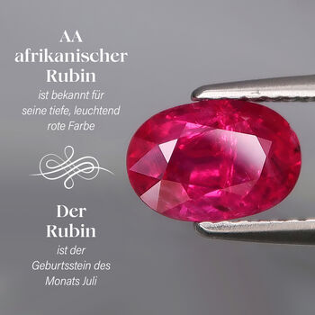 AA Afrikanischer Rubin und Moissanit-Ring - 18,25 ct.