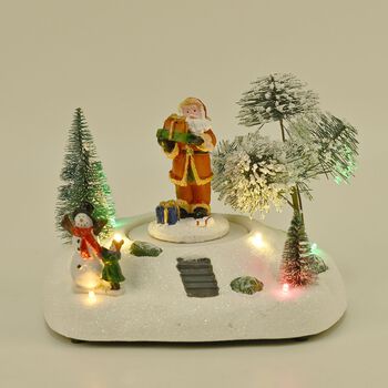 Musik Karussel Winterland mit LED lichter, 19 x 14 x 15 cm, Weihnachtsman