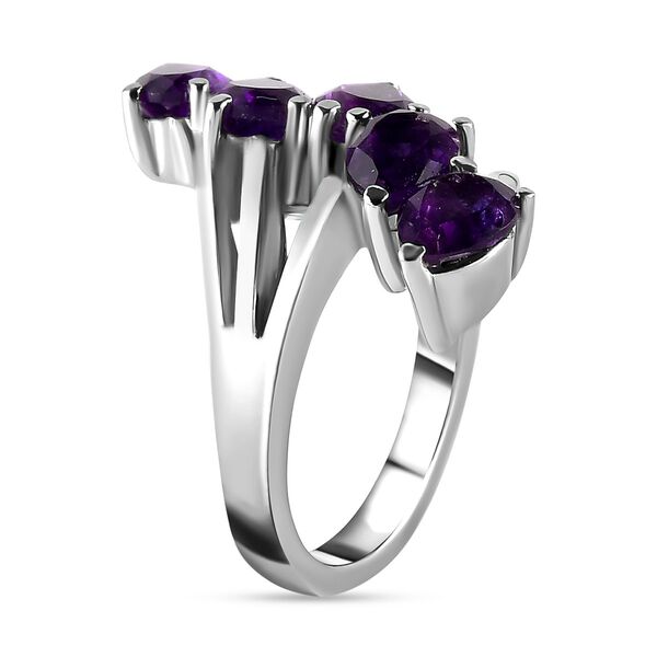 Afrikanischer Amethyst-Ring, (Gr&ouml;&szlig;e 16.00) Edelstahl, ca. 3.23 ct image number 5