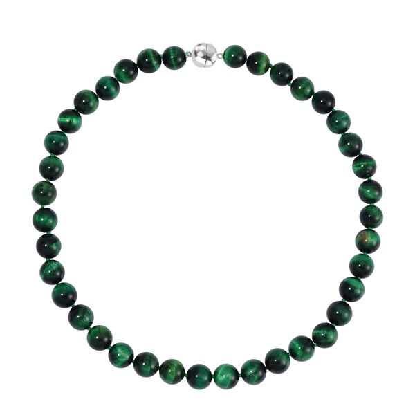 Tigerauge Halskette ca. 50 cm 925 Silber rhodiniert ca. 550,00 ct. image number 2