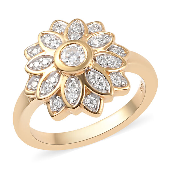 Moissanit floraler Ring - 0,36 ct. image number 5