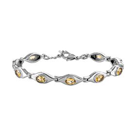 Citrin Armband ca. 18 cm Edelstahl ca. 3.60 ct