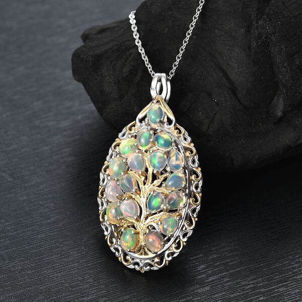 AA Natürlicher, äthiopischer Welo Opal Schmuckset 925 Silber rhodiniert ca. 2,07 ct. image number 2