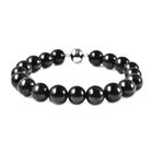 Shungit flexibel Armband ca. 20 cm lange mit Magnetschloss 925 Silber rhodiniert