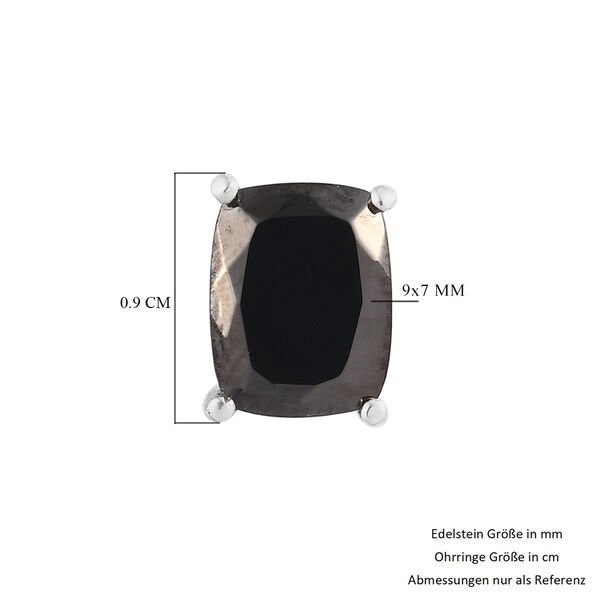 Elite Shungit Ohrstecker 925 Silber platiniert ca. 2,16 ct image number 5