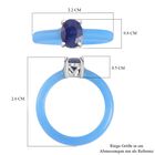 Blaue Jade, Masoala Saphir (Fissure gefüllt) Ringe 925 Silber rhodiniert (Größe 20.00) ca. 10.00 ct image number 5
