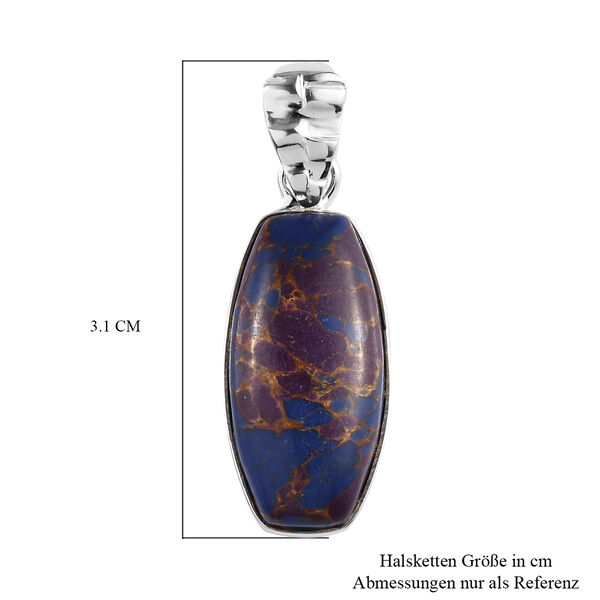 Lila Mojave Türkis Solitär Anhänger in Silber, 8,14 ct. image number 6