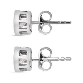 Moissanit Ohrringe 925 Silber rhodiniert ca. 1,18 ct.