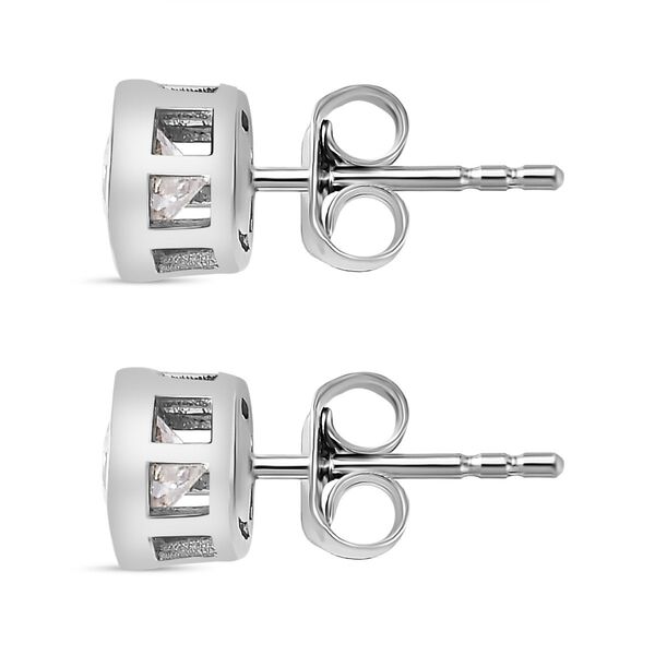 Moissanit Ohrringe 925 Silber rhodiniert ca. 1,18 ct. image number 4