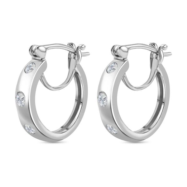 Moissanit Ohrringe, 925 Silber rhodiniert, ca. 0,62 ct. image number 4