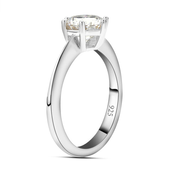 Moissanit Solitär Ring in Silber, 1,75 ct. image number 6