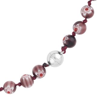 Murano-Stil, Murano-Glasperlen Design, Halskette, ca. 50 cm, Lila